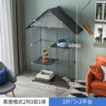 Cat Cage Household Three-Layer Rabbit Pet Fence Extra Large Free Space Cat Villa Clearance Double-Layer Isolation Cattery - Image 19