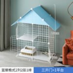 Cat Cage Household Three-Layer Rabbit Pet Fence Extra Large Free Space Cat Villa Clearance Double-Layer Isolation Cattery - Image 23