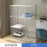 Cat Cage Household Three-Layer Rabbit Pet Fence Extra Large Free Space Cat Villa Clearance Double-Layer Isolation Cattery - Image 12