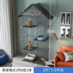 Cat Cage Household Three-Layer Rabbit Pet Fence Extra Large Free Space Cat Villa Clearance Double-Layer Isolation Cattery - Image 20