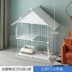 Cat Cage Household Three-Layer Rabbit Pet Fence Extra Large Free Space Cat Villa Clearance Double-Layer Isolation Cattery - Image 6