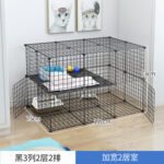 Cat Cage Household Three-Layer Rabbit Pet Fence Extra Large Free Space Cat Villa Clearance Double-Layer Isolation Cattery - Image 9