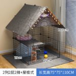 Cat Cage Villa Three-Story Home Super Large Free Space Pet Cattery Indoor Cat Nest Cat House Cat Room - Image 11