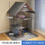 Cat Cage Villa Three-Story Home Super Large Free Space Pet Cattery Indoor Cat Nest Cat House Cat Room - Image 10