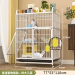 Cat Cage, Extra Large Free Space, Indoor, Non-Occupied, Cat Villa With Toilet, Three-Story Bold Cat House - Image 10