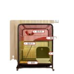 Cat Cage Household Indoor Folding Cat Toilet Integrated Small Apartment Villa Cat Nest Cat House Cage - Image 5