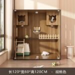 Cat Villa Household Cat Cage Indoor Cat House Cattery Cat Nest Cat Cabinet Luxury Cat House Cat Nest Wooden Cage - Image 10