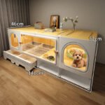 Dog Cage With Separate Toilet, One-Bedroom Living Room And Bathroom Pet Cage Home Small Dog Teddy Corgi Dog Villa - Image 6