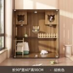 Cat Villa Household Cat Cage Indoor Cat House Cattery Cat Nest Cat Cabinet Luxury Cat House Cat Nest Wooden Cage - Image 20