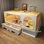 Dog Cage With Separate Toilet, One-Bedroom Living Room And Bathroom Pet Cage Home Small Dog Teddy Corgi Dog Villa - Image 7