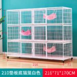 Cat Cage Cattery Breeding Cage Flat Bottom Easy To Clean Cat Cage Foster Care Cage Luxury Cat Villa Cattery Cat Cage - Image 8