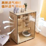 Household Indoor Cat Nest Villa Fully Enclosed One-Piece Luxury Cat Cabinet Pet Cabinet Cat Cage Cat House Cattery - Image 3