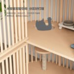 Customized Cat Cage Solid Wood Household Cat Villa Cat Luxury Indoor Environmentally Friendly Odor-Free Double-Layer Multi-Layer Cat Nest - Image 4