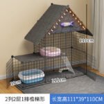 Cat Cage Villa Three-Story Home Super Large Free Space Pet Cattery Indoor Cat Nest Cat House Cat Room - Image 7