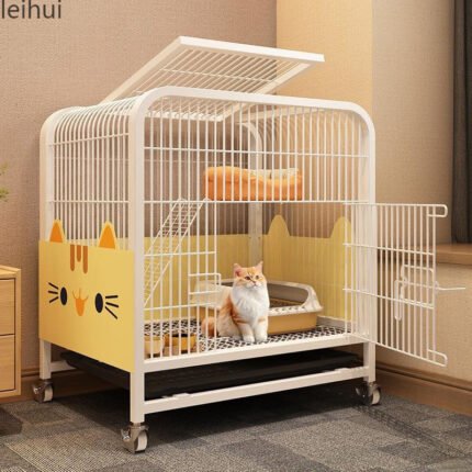 Cat Cage Household Indoor Folding Cat Toilet Integrated Small Apartment Villa Cat Nest Cat House Cage