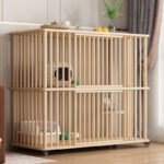 Manufacturer Customized Solid Wood Cat Cage Household Cat Cabinet Indoor Three-Story Free Space Pet Cat Cage Cat Villa - Image 2