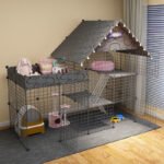 Cat Cage Villa Three-Story Home Super Large Free Space Pet Cattery Indoor Cat Nest Cat House Cat Room