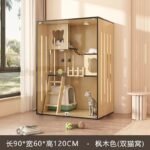 Cat Villa Household Cat Cage Indoor Cat House Cattery Cat Nest Cat Cabinet Luxury Cat House Cat Nest Wooden Cage - Image 11