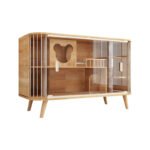 New Cat Cabinet Solid Wood Indoor Cat Villa Shared Tv Cabinet For People And Pets Double-Layer Cat Cage Cat House Display Cabinet Pet Cat - Image 5