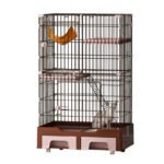 Cat Cage, Home Villa Cat Nest, Pet Cat House, Large Indoor Free Space, Integrated Cat House With Toilet - Image 5