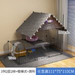 Cat Cage Villa Three-Story Home Super Large Free Space Pet Cattery Indoor Cat Nest Cat House Cat Room - Image 14