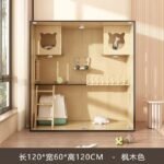 Cat Villa Household Cat Cage Indoor Cat House Cattery Cat Nest Cat Cabinet Luxury Cat House Cat Nest Wooden Cage - Image 13