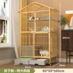 Cat Cage, Extra Large Free Space, Indoor, Non-Occupied, Cat Villa With Toilet, Three-Story Bold Cat House - Image 21
