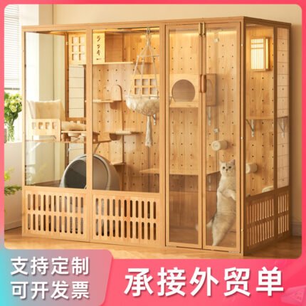 Cat Villa Home Interior Luxury Large Cat Villa Cat House Oversized Space Glass Panoramic Cat House Cross-Border