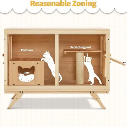 Customized Cat Villa Cat Villa Solid Wood Cat House Fur Cabinet Cat Cage Luxury Version Cat Nest Cat Climbing Frame Cattery