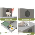 Cat Cage, Extra Large Free Space, Indoor, Non-Occupied, Cat Villa With Toilet, Three-Story Bold Cat House - Image 5