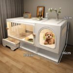 Dog Cage With Separate Toilet, One-Bedroom Living Room And Bathroom Pet Cage Home Small Dog Teddy Corgi Dog Villa - Image 11