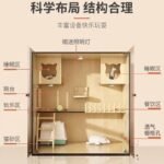 Cat Villa Household Cat Cage Indoor Cat House Cattery Cat Nest Cat Cabinet Luxury Cat House Cat Nest Wooden Cage - Image 2