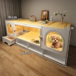 Dog Cage With Separate Toilet, One-Bedroom Living Room And Bathroom Pet Cage Home Small Dog Teddy Corgi Dog Villa - Image 15