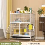 Cat Cage, Extra Large Free Space, Indoor, Non-Occupied, Cat Villa With Toilet, Three-Story Bold Cat House - Image 20